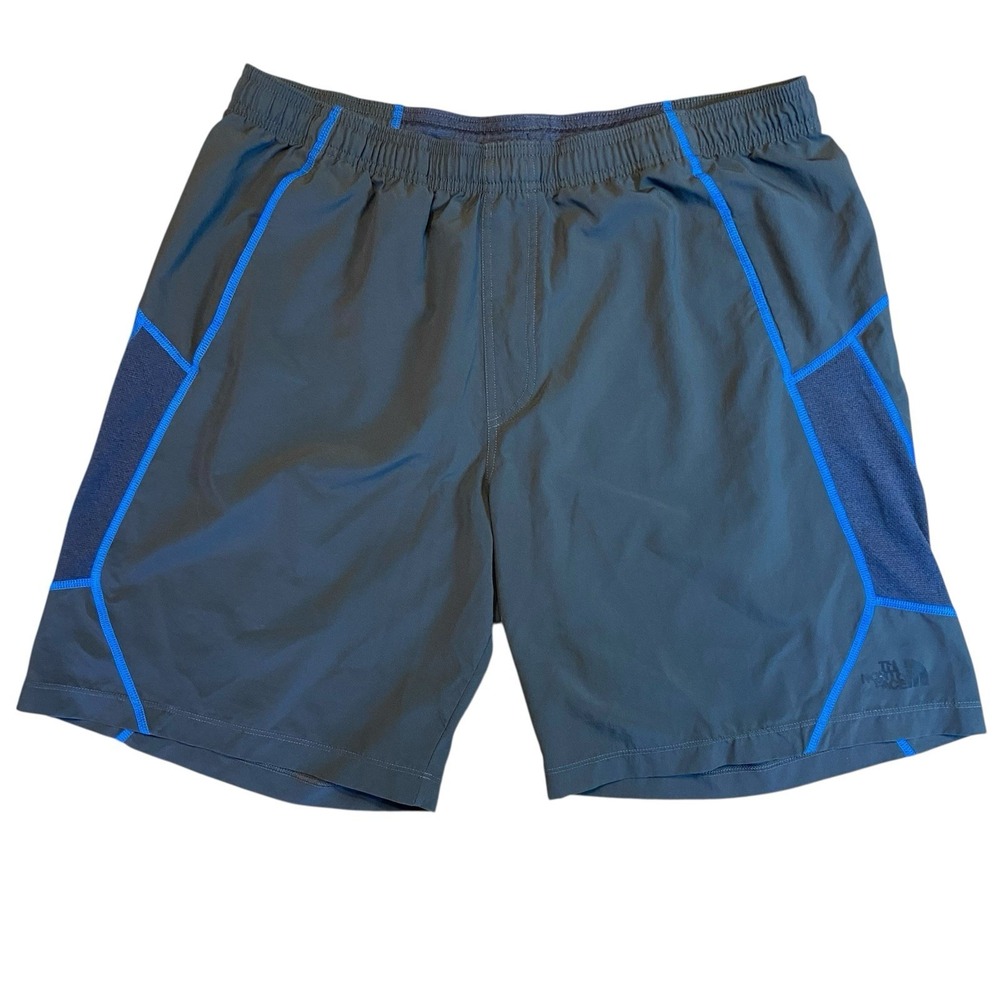 Men's Northface Flashdry Athletic Shorts Black With Blue Large Drawstring